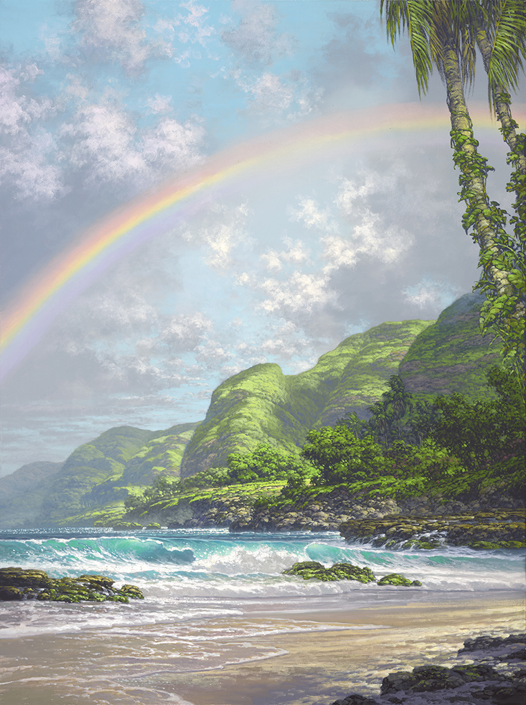 ロイ.ゴンザレス.タボラ　ハワイ ロイ.ゴンザレス.タボラ ハワイ 絵画 真作 風景画 アート 美術品